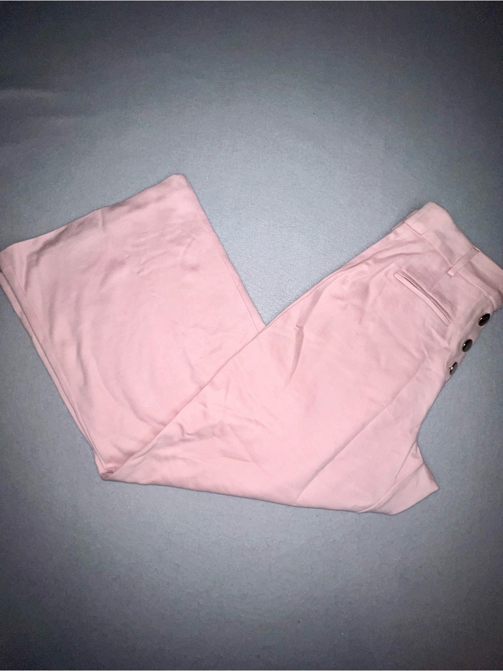 Jules & Leopold Pink High Rise Wide Leg Pants Button Accent Size S/P